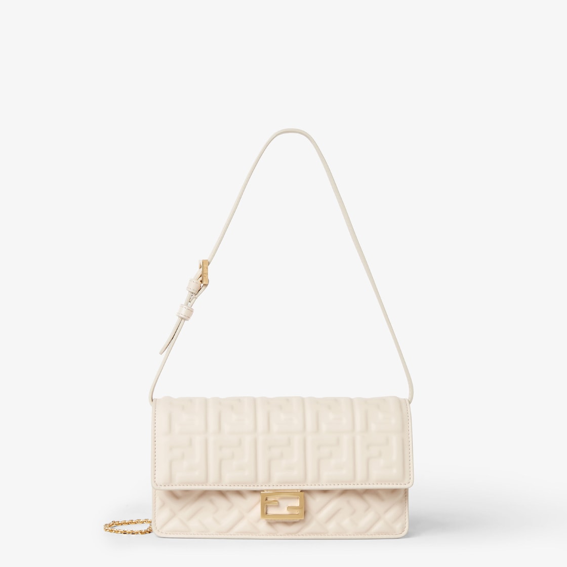 FENDI Wallet On Chain Baguette Camelia nappa leather wallet with FF motif - Image 1